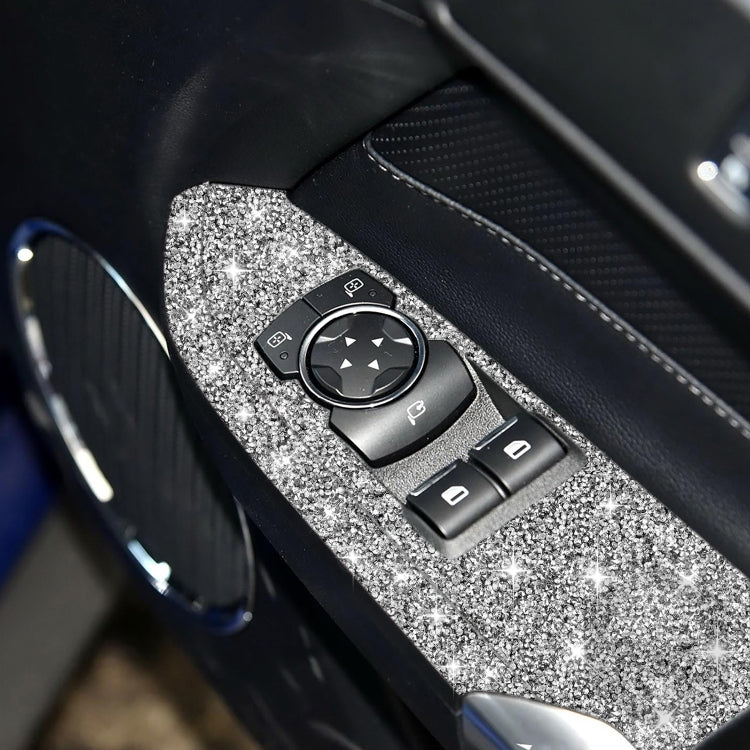 For Ford Mustang 2015-2020 4pcs Car Window Lift Panel Diamond Decoration Sticker, Right Drive - Car Interior Mouldings by PMC TechLife | Online Shopping South Africa | PMC TechLife | Buy Now Pay Later Mobicred
