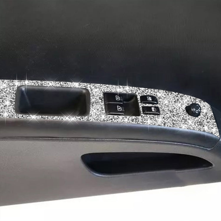 For Nissan 350Z 2003-2009 2pcs Car Glass Lift Diamond Decorative Sticker, Left Drive