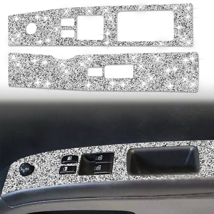 For Nissan 350Z 2003-2009 2pcs Car Glass Lift Diamond Decorative Sticker, Right Drive - Car Interior Mouldings by PMC TechLife | Online Shopping South Africa | PMC TechLife | Buy Now Pay Later Mobicred