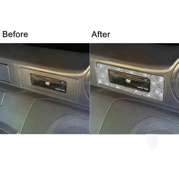For Nissan 350Z 2003-2009 Car DVD Player Diamond Decorative Sticker,Left and Right Drive Universal