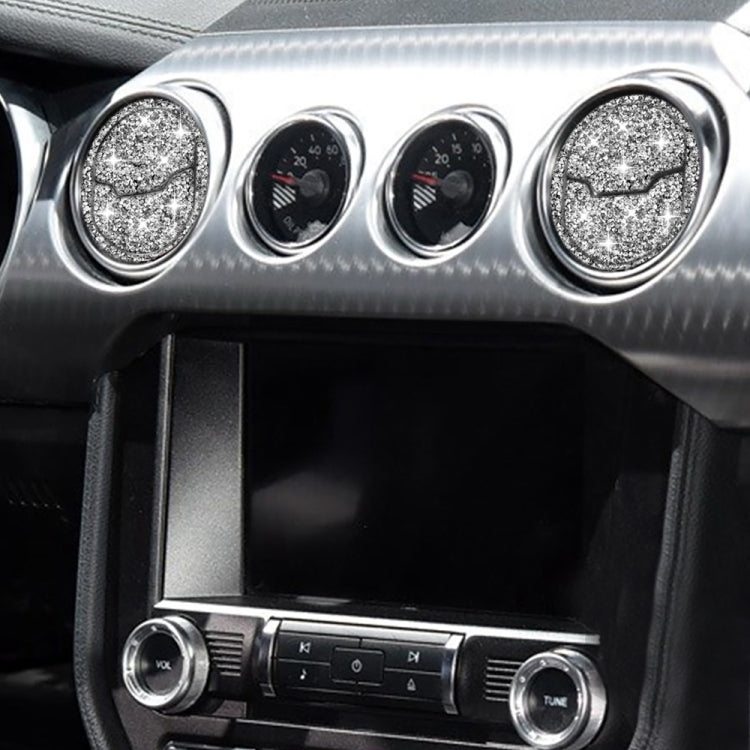 For Ford Mustang 2015-2020 6 in 1 Car Air Outlet Diamond Decoration Sticker, Left and Right Drive - Car Interior Mouldings by PMC TechLife | Online Shopping South Africa | PMC TechLife | Buy Now Pay Later Mobicred