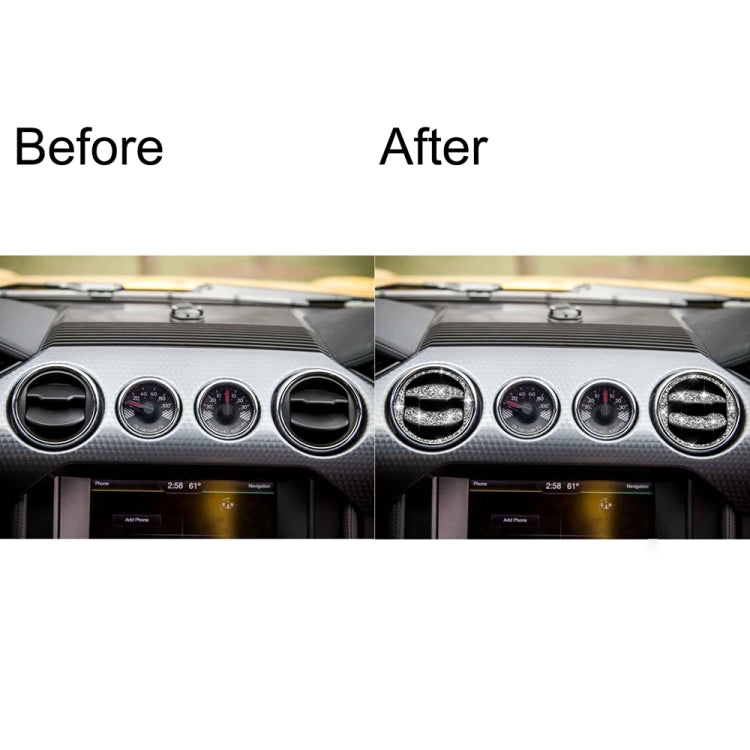 For Ford Mustang 2015-2020 6 in 1 Car Air Outlet Diamond Decoration Sticker, Left and Right Drive - Car Interior Mouldings by PMC TechLife | Online Shopping South Africa | PMC TechLife | Buy Now Pay Later Mobicred