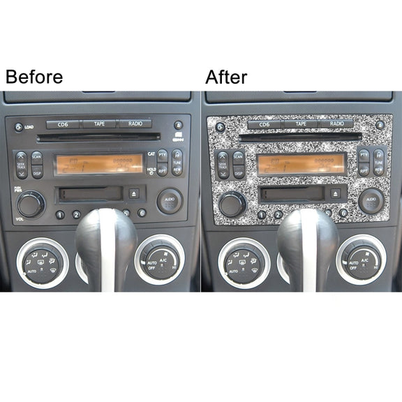 For Nissan 350Z 2003-2009 Car CD Radio Play Panel Diamond Decorative Sticker,Left and Right Drive Universal