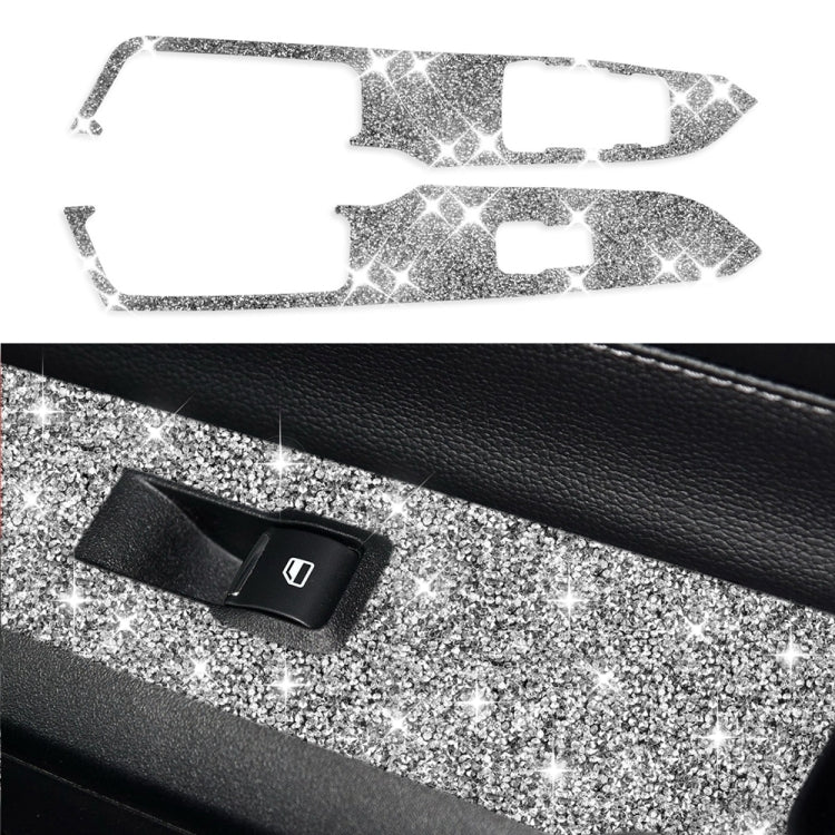 For Ford Mustang 2015-2020 Car Door Lift Panel B Diamond Decoration Sticker, Left Drive - Car Interior Mouldings by PMC TechLife | Online Shopping South Africa | PMC TechLife | Buy Now Pay Later Mobicred