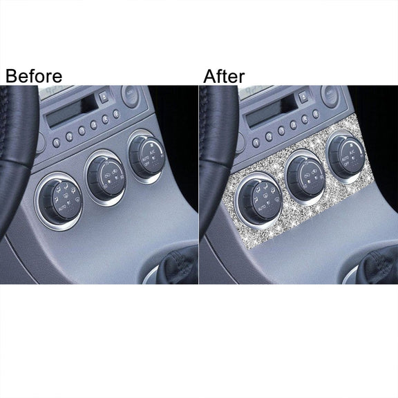 For Nissan 350Z 2003-2009 Car Air Conditioning Adjustment Diamond Decorative Sticker,Left and Right Drive Universal