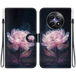 For Realme 12 5G Crystal Texture Colored Drawing Leather Phone Case(Purple Peony) - Realme Cases by PMC TechLife | Online Shopping South Africa | PMC TechLife | Buy Now Pay Later Mobicred