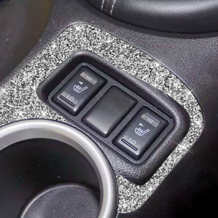 For Nissan 370Z Z34 2009- Car Central Control Heating Button Outer Frame Diamond Decoration Sticker, Left and Right Drive - Car Interior Mouldings by PMC TechLife | Online Shopping South Africa | PMC TechLife | Buy Now Pay Later Mobicred