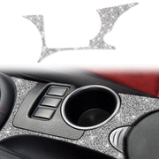For Nissan 370Z Z34 2009- Car Water Cup Holder Panel Diamond Decoration Sticker, Left and Right Drive