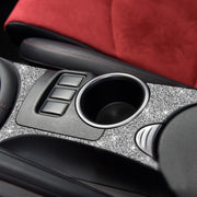 For Nissan 370Z Z34 2009- Car Water Cup Holder Panel Diamond Decoration Sticker, Left and Right Drive