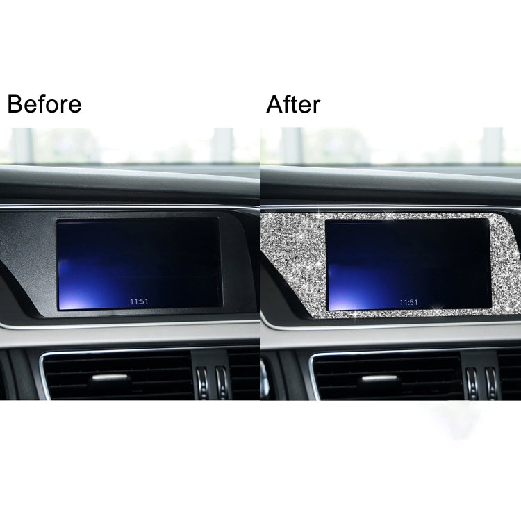 For Audi A4 / A5 / Q5 Car Navigation Inner Frame Diamond Decoration Sticker, Left Drive