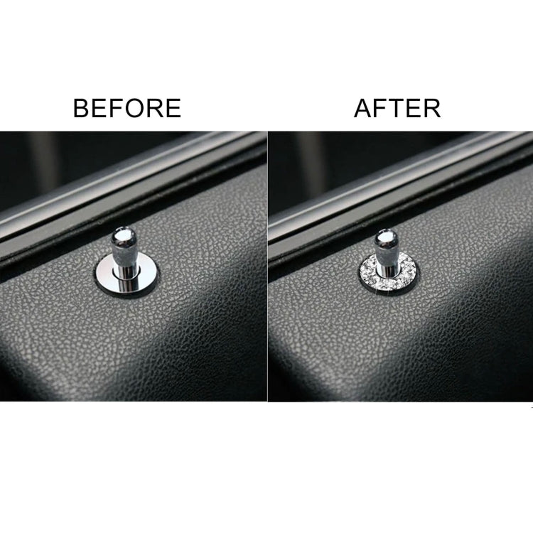 For Dodge Charger 2011-2014 Car Door Lock Ring Diamond Decorative Sticker, Left-hand Drive - Car Interior Mouldings by PMC TechLife | Online Shopping South Africa | PMC TechLife | Buy Now Pay Later Mobicred