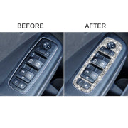 For Dodge Charger 2011-2014 5pcs/Set Car Window Lift Button Diamond Decorative Sticker, Left-hand Drive