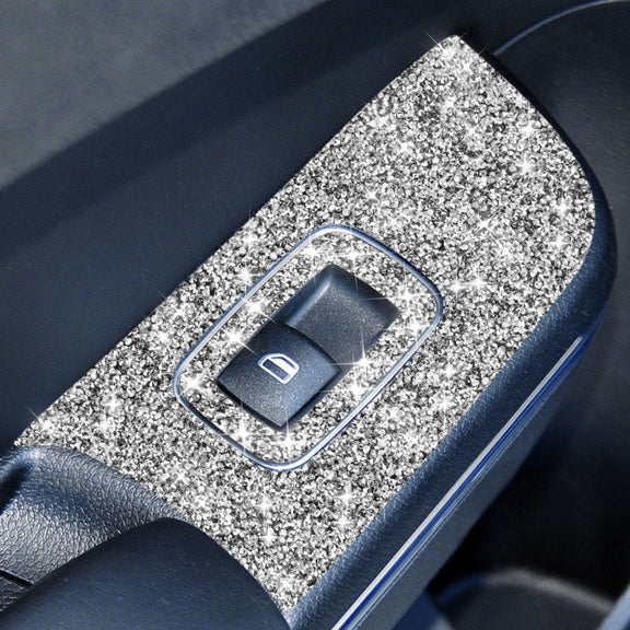 For Dodge Charger 2011-2014 9pcs/Set Car Window Lift Panel Diamond Decorative Sticker, Left-hand Drive