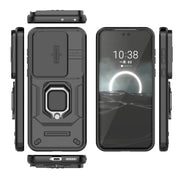 For Huawei Pura 70 Pro / Pura 70 Pro+ Sliding Camshield TPU + PC Shockproof Phone Case with Holder(Black)