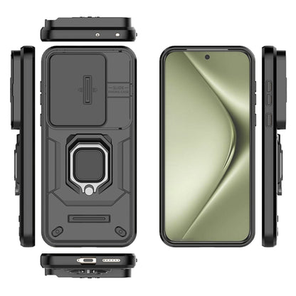 For Huawei Pura 70 Ultra Sliding Camshield TPU + PC Shockproof Phone Case with Holder(Black) - free shipping - PMC Jewellery - Order now!