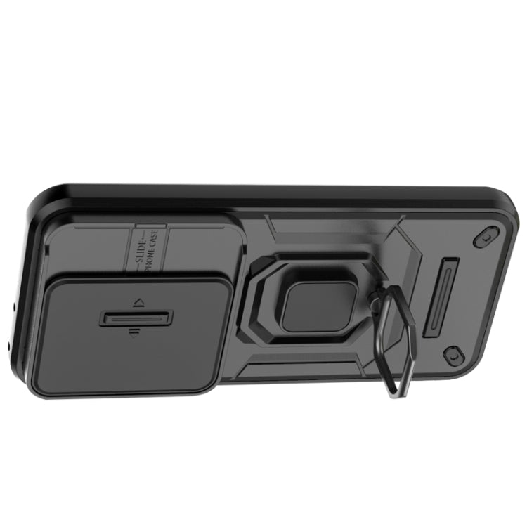 For Huawei Pura 70 Ultra Sliding Camshield TPU + PC Shockproof Phone Case with Holder(Black) - free shipping - PMC Jewellery - Order now!