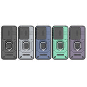 For Huawei Pura 70 Ultra Sliding Camshield TPU + PC Shockproof Phone Case with Holder(Purple)