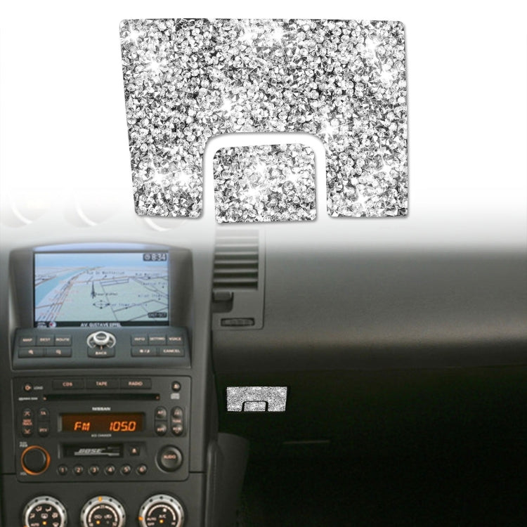 For Nissan 350Z 2006-2009 Car Passenger Storage Door Handle Diamond Sticker,Left and Right Drive Universal - Car Interior Mouldings by PMC TechLife | Online Shopping South Africa | PMC TechLife | Buy Now Pay Later Mobicred