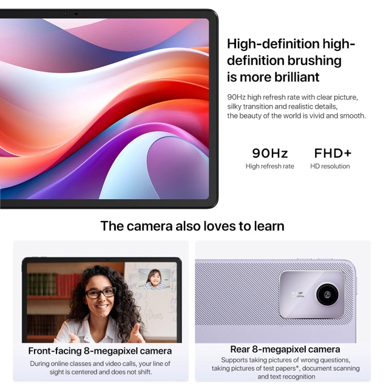 Lenovo Xiaoxin Pad 2024 11 inch WiFi Tablet, 6GB+128GB, Android 13, Qualcomm Snapdragon 685 Octa Core, Support Face Identification(Purple)