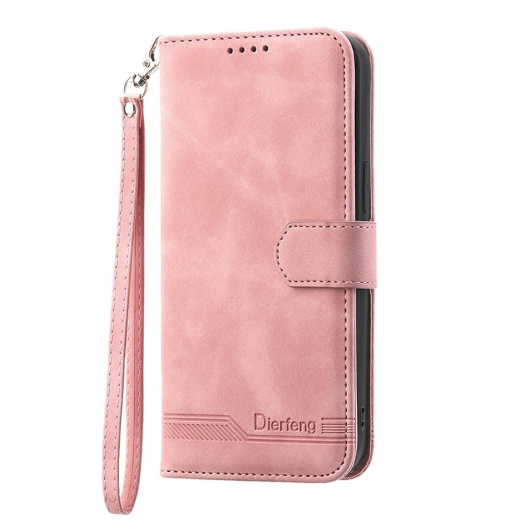 For iPhone 16e Dierfeng Dream Line TPU Hybrid PU Leather Phone Case(Pink) - free shipping - PMC TechLife - Order now!
