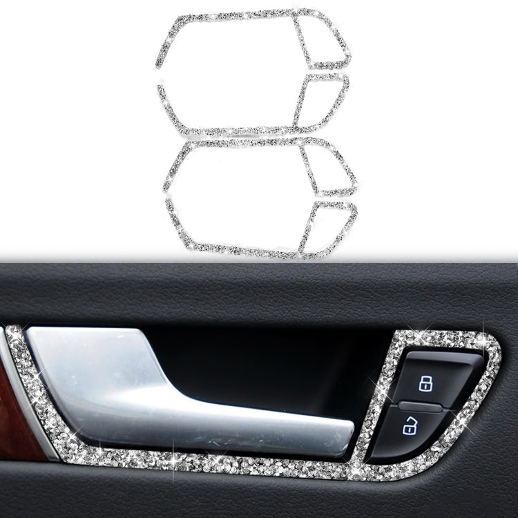 For Audi A4 / A5 / Q5 Car Door Inner Handle Frame Diamond Decoration Sticker, Left and Right Drive - free shipping - PMC TechLife - Order now!