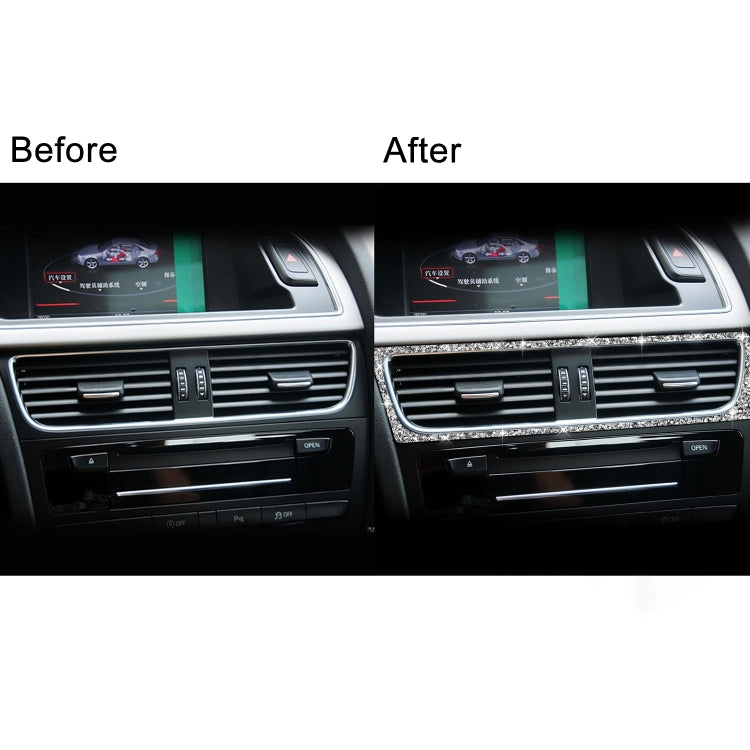 For Audi A4 / A5 / Q5 Car Air Conditioning Air Outlet Frame Diamond Decoration Sticker, Left Drive