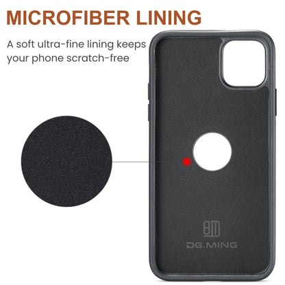 For iPhone 11 Pro Max DG.MING M5 Series Zip RFID Multi Card Detachable Leather Phone Case(Brown) - iPhone 11 Pro Max Cases by DG.MING | Online Shopping South Africa | PMC Jewellery | Buy Now Pay Later Mobicred