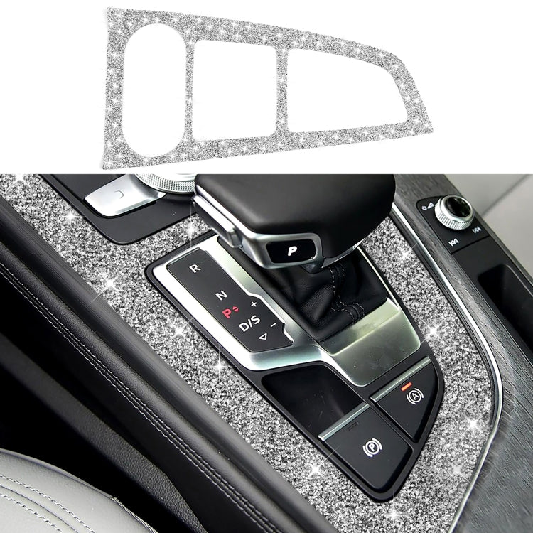 For Audi A4L / A5 2017-2019 Car Large Gear Panel Diamond Decoration Sticker, Left Drive - Car Interior Mouldings by PMC TechLife | Online Shopping South Africa | PMC TechLife | Buy Now Pay Later Mobicred