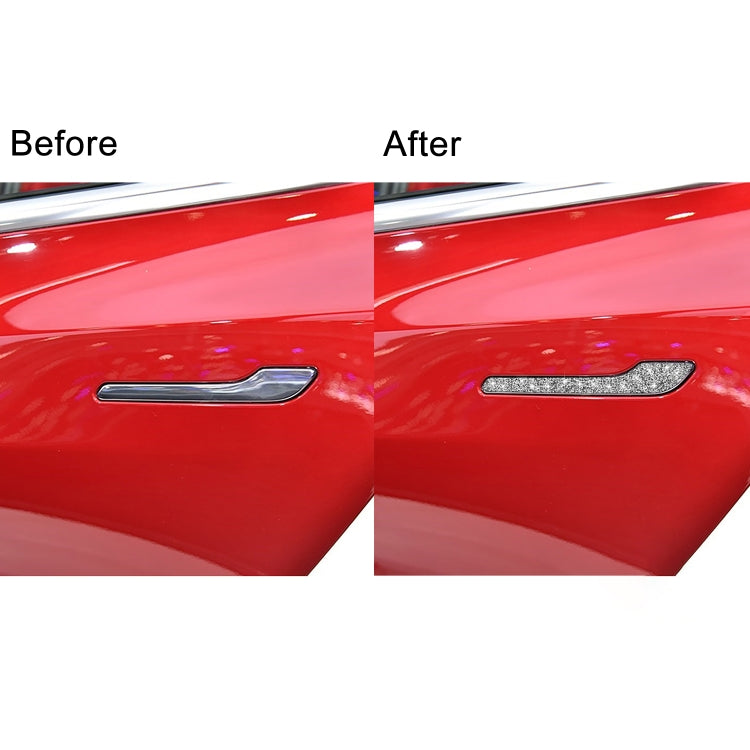 For Tesla Model 3 4pcs Car Outside Handle Diamond Sticker,Left and Right Drive Universal - Car Interior Mouldings by PMC TechLife | Online Shopping South Africa | PMC TechLife | Buy Now Pay Later Mobicred