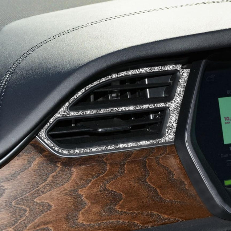 For Tesla Model X Car Central Control Instrument Air Outlet Diamond Sticker, Left Drive - Car Interior Mouldings by PMC TechLife | Online Shopping South Africa | PMC TechLife | Buy Now Pay Later Mobicred