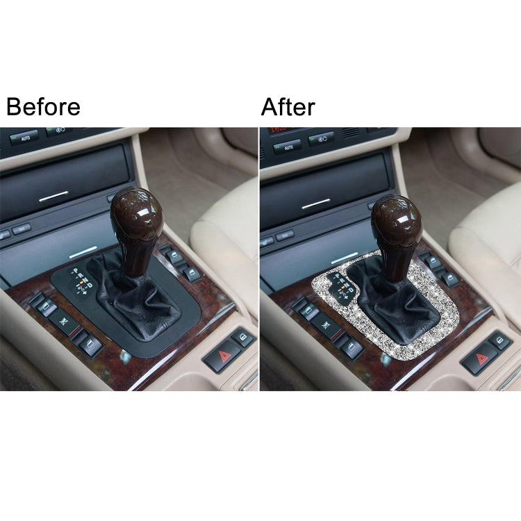 For BMW Series 3 E46 1998-2005 Car Gear Panel Frame Diamond Decoration Sticker, Left Drive - Car Interior Mouldings by PMC TechLife | Online Shopping South Africa | PMC TechLife | Buy Now Pay Later Mobicred