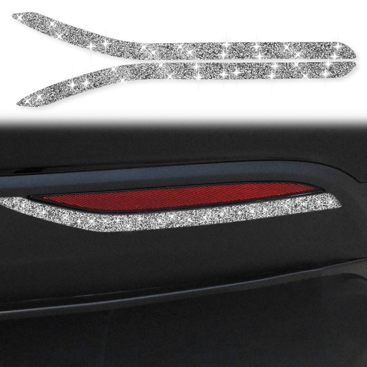For Tesla Model X Car Rear Fog Lamp Diamond Sticker,Left and Right Drive Universal - Car Interior Mouldings by PMC TechLife | Online Shopping South Africa | PMC TechLife | Buy Now Pay Later Mobicred
