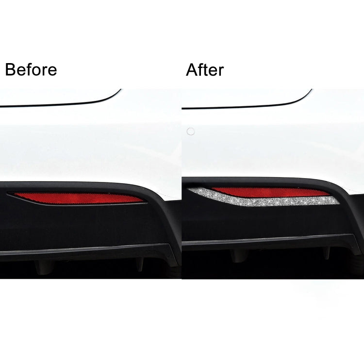 For Tesla Model X Car Rear Fog Lamp Diamond Sticker,Left and Right Drive Universal