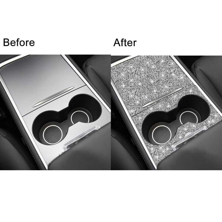 For Tesla Model 3 Car Center Control Panel with Hole Diamond Sticker,Left and Right Drive Universal - Car Interior Mouldings by PMC TechLife | Online Shopping South Africa | PMC TechLife | Buy Now Pay Later Mobicred