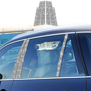 For BMW Series 3 E46 1999-2004 6pcs Car B-Pillar Diamond Decoration Sticker, Left and Right Drive