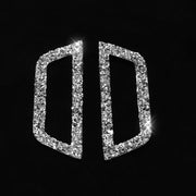 For BMW Series 3 E46 1998-2005 Car Rear Seat Roof Air Outlet Diamond Decoration Sticker, Left and Right Drive