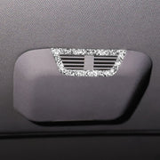 For BMW Series 3 E46 1998-2005 Car Rear Seat Roof Air Outlet Diamond Decoration Sticker, Left and Right Drive