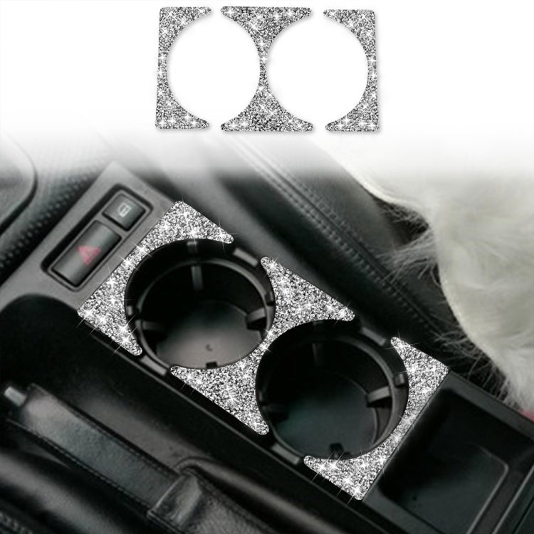 For BMW Series 3 E46 1998-2005 Car Water Cup Holder Panel Diamond Decoration Sticker, Left and Right Drive - Car Interior Mouldings by PMC TechLife | Online Shopping South Africa | PMC TechLife | Buy Now Pay Later Mobicred