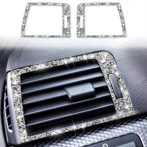 For BMW Series 3 E46 1998-2005 Car Left Right Air Outlet Diamond Decoration Sticker, Left and Right Drive