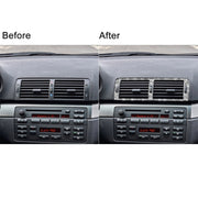 For BMW Series 3 E46 1998-2005 Car Middle Air Outlet Diamond Decoration Sticker, Left and Right Drive