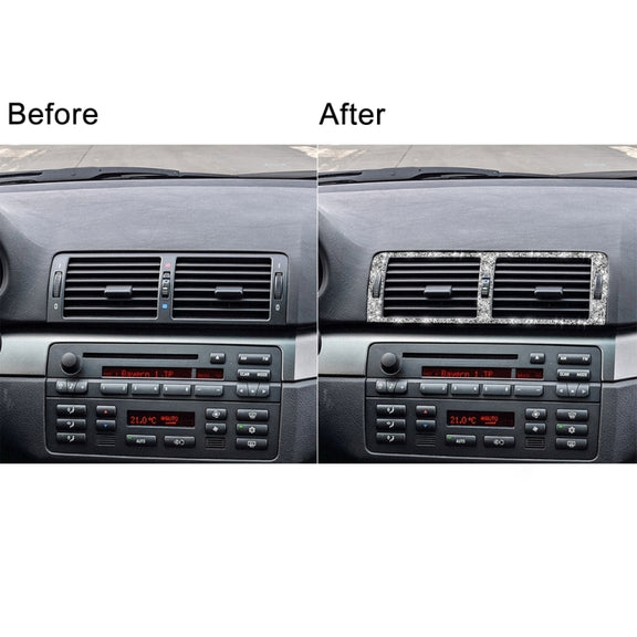 For BMW Series 3 E46 1998-2005 Car Middle Air Outlet Diamond Decoration Sticker, Left and Right Drive