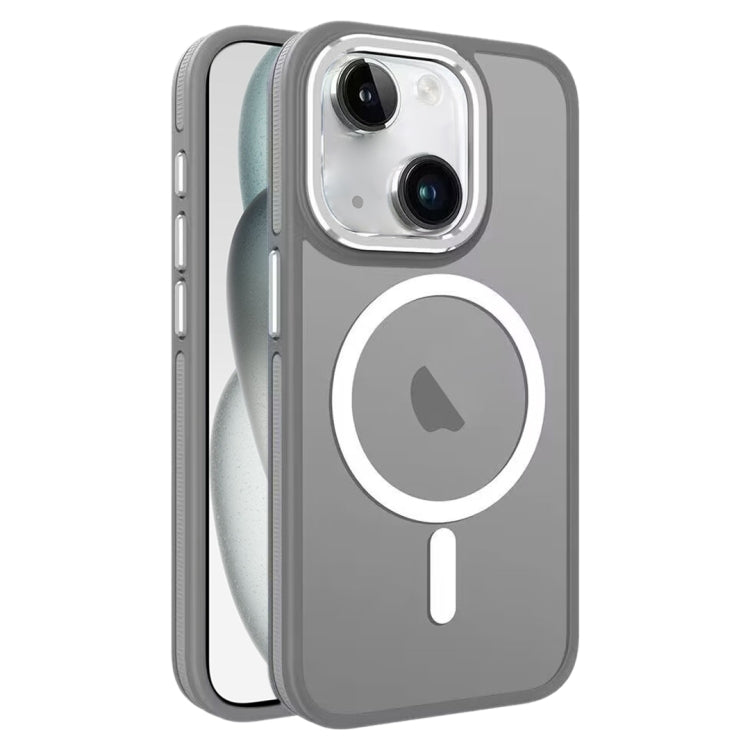 For iPhone 15 Two-color Frosted MagSafe Magnetic Phone Case(Grey) - iPhone 15 Cases by PMC TechLife | Online Shopping South Africa | PMC TechLife