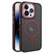 For iPhone 14 Pro Two-color Frosted MagSafe Magnetic Phone Case(Red) - iPhone 14 Pro Cases by PMC TechLife | Online Shopping South Africa | PMC TechLife
