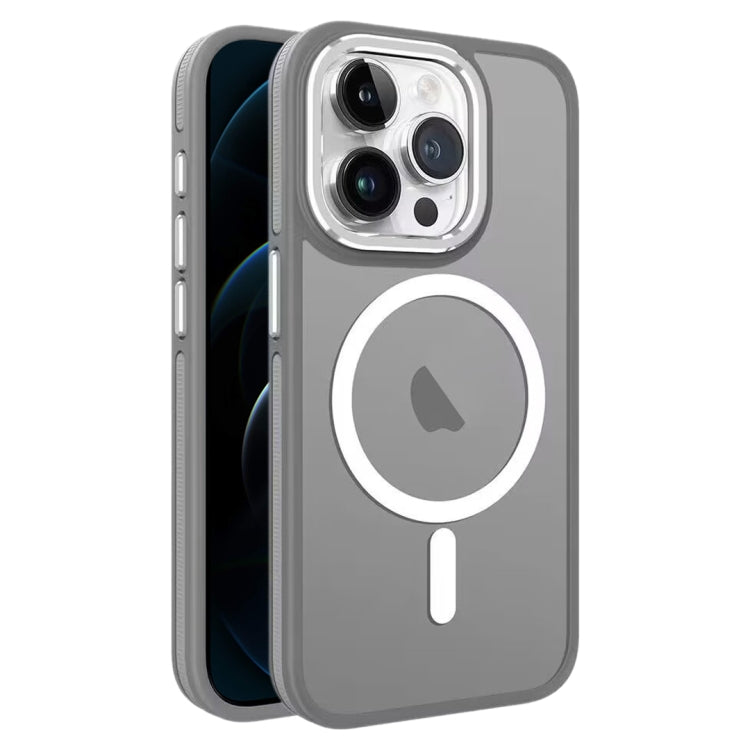 For iPhone 12 Pro Max Two-color Frosted MagSafe Magnetic Phone Case(Grey) - iPhone 12 Pro Max Cases by PMC TechLife | Online Shopping South Africa | PMC TechLife