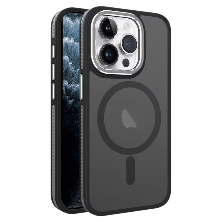 For iPhone 11 Pro Max Two-color Frosted MagSafe Magnetic Phone Case(Black) - iPhone 11 Pro Max Cases by PMC TechLife | Online Shopping South Africa | PMC TechLife