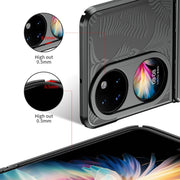 For Huawei P50 Pocket Angel Wings Electroplated Frosted Phone Case(Black)