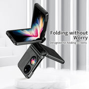 For Huawei P50 Pocket Angel Wings Electroplated Frosted Phone Case(Black)