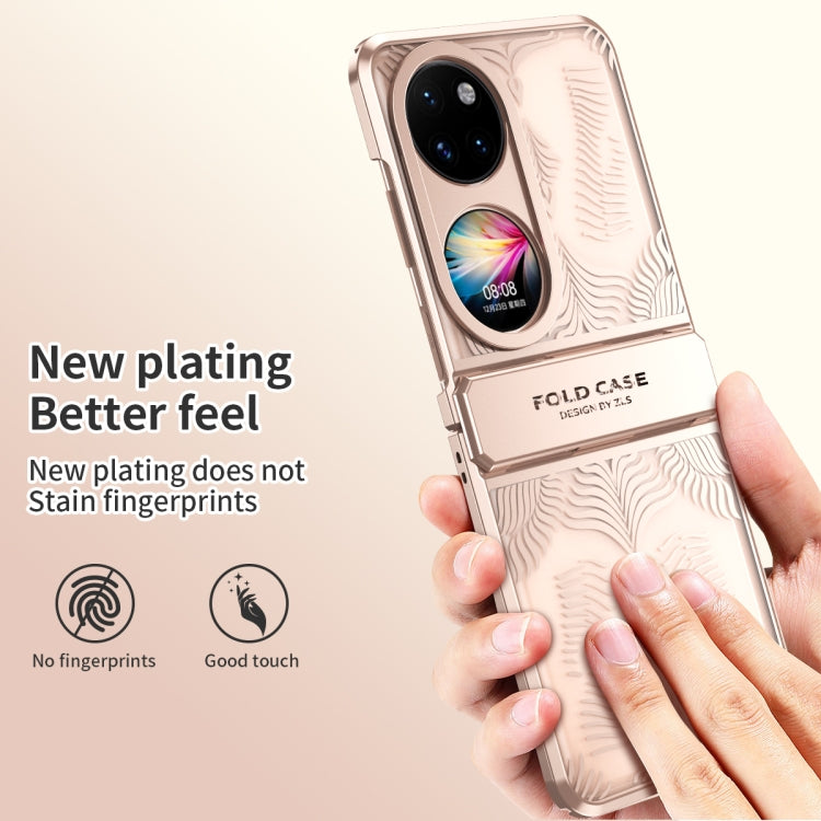 For Huawei P50 Pocket Angel Wings Electroplated Frosted Phone Case(Rose Gold) - Huawei Cases by PMC TechLife | Online Shopping South Africa | PMC TechLife | Buy Now Pay Later Mobicred