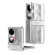 For Huawei P50 Pocket Angel Wings Electroplated Frosted Phone Case(Silver) - Huawei Cases by PMC TechLife | Online Shopping South Africa | PMC TechLife | Buy Now Pay Later Mobicred