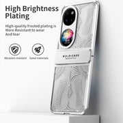 For Huawei P50 Pocket Angel Wings Electroplated Frosted Phone Case(Silver)